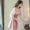 Váy ngủ nữ vai một mảnh 2018 mùa thu mới gió ngọt Nhật Bản khâu màu tương phản Một chiếc váy siêu cổ tích - A-Line Váy