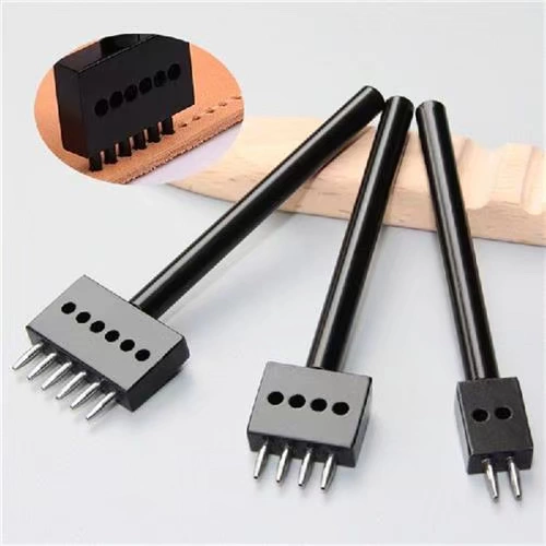 Круглые кожаные отверстия удары инструменты черные 4/5/6/мм