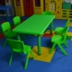 Зеленый прямоугольный стол (утолщенные шесть балок)