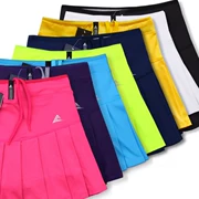 Mùa xuân và mùa hè mới cầu lông mặc váy bấc thoáng khí quần thể thao váy xếp li quần vợt với túi nhiều màu