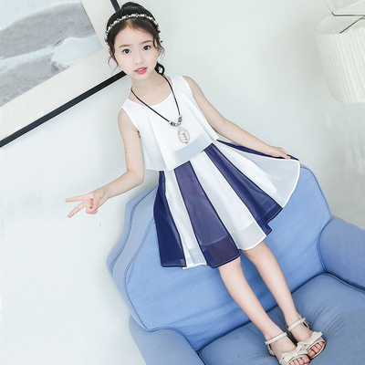 时尚连帽儿童装春季新款女童风衣洋气中大童休闲外套中长款上衣潮