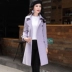 2018 phiên bản Hàn Quốc của áo khoác len mùa thu đông mới Slim mỏng thời trang giản dị áo ngực đôi xương cá - Áo Hàn Quốc Áo Hàn Quốc