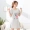 Áo ngủ nữ mùa hè cotton nữ cảm giác mùa hè áo yếm vest không tay cô gái Hàn Quốc ngắn tay phục vụ nhà - Đêm đầm
