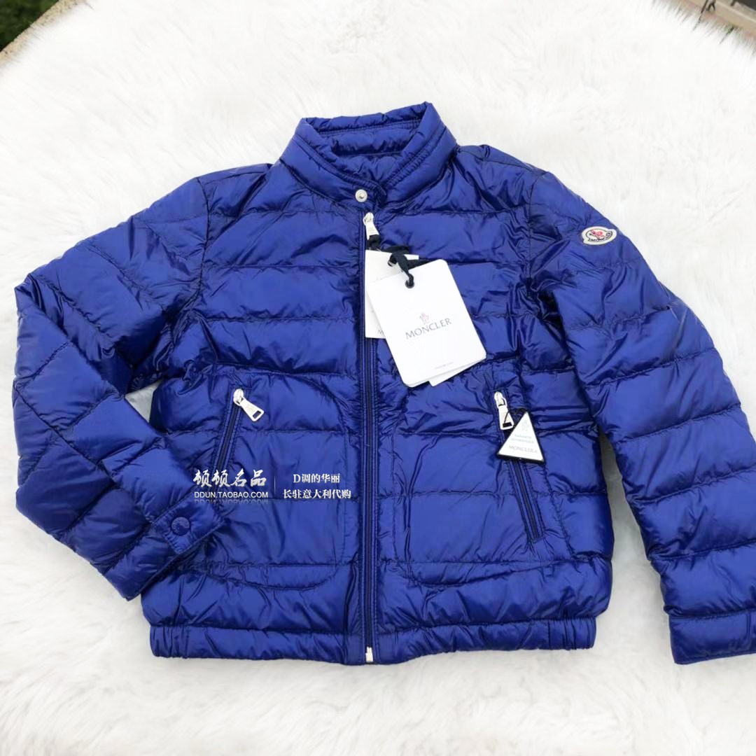 Acorus & Giubotto In BlueDunton Europe Purchasing agent quality goods MONCLER / Alliance can look at blue Boy Girls' clothes loose coat children Down Jackets