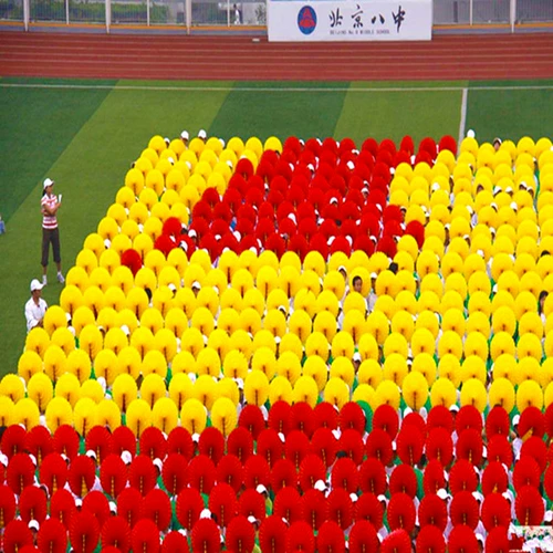 Ручной поворот цветка, меняющий цвет веер, складной танцевальный ансамбль, гимнастика, Первомайское школьное выступление, спортивная встреча, реквизит для церемонии открытия