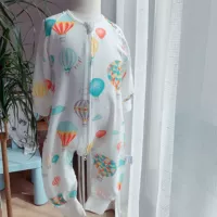 Брендовый марлевый детский двухэтажный спальный мешок, пижама, длинный рукав