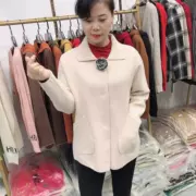 19 mùa thu và mùa đông phiên bản mới của Hàn Quốc áo khoác lửng hai mặt giả ngắn, áo khoác ngoài cho phụ nữ trung niên mặc áo sơ mi nữ giản dị - Áo len lót đôi