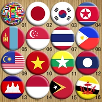 48 Азия Восточная Азия, Юго -Восточная Азия, Центральная Азия и значок национального флага на национальном значке флаг можно сделать, чтобы начать это сделать