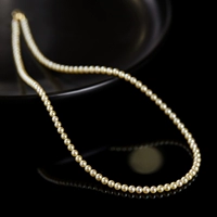Кремовое золото Akoya морское жемчужное ожерелье Перо Золото золото золото, детская шея, положительная фотобуктинга костная цепь