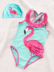 Đồ bơi trẻ em của phụ nữ 2018 Flamingo dễ thương Xiêm Bikini mùa hè Hàn Quốc mũ bơi bé áo tắm đồ bơi nghỉ Đồ bơi trẻ em
