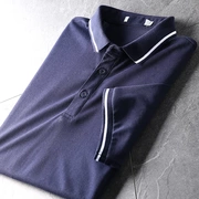 Chất lượng nam cơ bản Joker Casual Ve áo thêu ngọc trai Cotton Polo Áo thun ngắn tay Joker - Polo