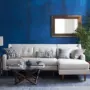 Sofa phòng khách, hiện đại, đơn giản, đa người, ba người, nhỏ, tiết kiệm không gian, kết hợp vải Bắc Âu ghe sofa dep