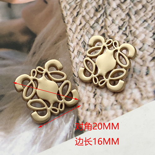 9. Stylefemale Windbreaker Outside sweater decorate button parts Metal overcoat button square circular latest fashion decorative pattern Button Versatile