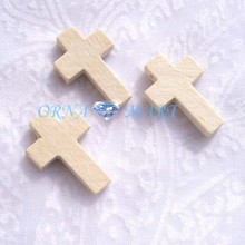 DIY аксессуары аксессуары браслет бусинки материал маленький крестик цвет бревна 2CM * 1.5CM деревянные бусинки 3 юаня 20 шт.