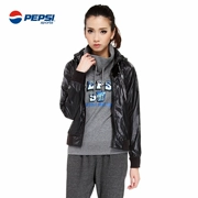 PEPSI Pepsi thể thao đích thực mùa thu và mùa đông áo khoác da gió cho phụ nữ áo khoác có mũ trùm đầu (có)