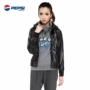 PEPSI Pepsi thể thao đích thực mùa thu và mùa đông áo khoác da gió cho phụ nữ áo khoác có mũ trùm đầu (có) áo khoác gió nam lining