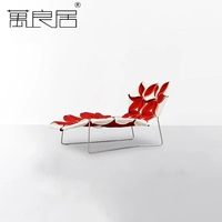 Wanliangju thiết kế sáng tạo đồ nội thất ghế antodi cánh hoa nhập khẩu vải ghế phòng chờ giải trí sofa da thật