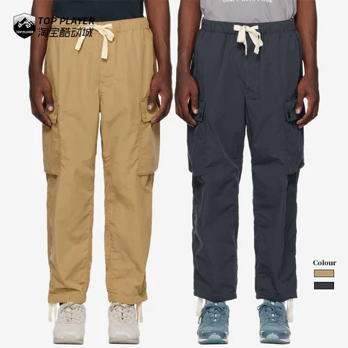 Нанамика легкие грузовые брюки японские ретро -мульти -карманные брюки букеров букет