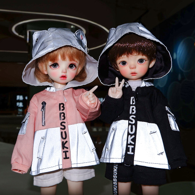 taobao agent BJD 6 -point baby clothing fluorescent cat reflector coat 6 points 1/6 yosd doll clothes 30 cm