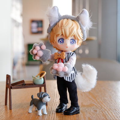 taobao agent OB11 baby clothes dog suit tail molly doll clothing 12 points BJD GSC body body9