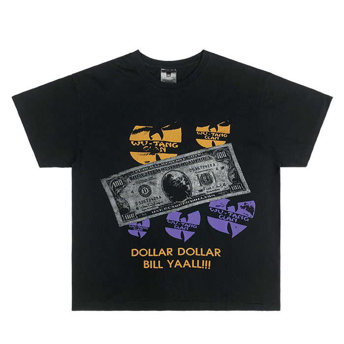 Retro GreyMKSZY autonomy WU-TANG large dollar Gears of War Retro T-shirt vintage tee trend men and women Short sleeve