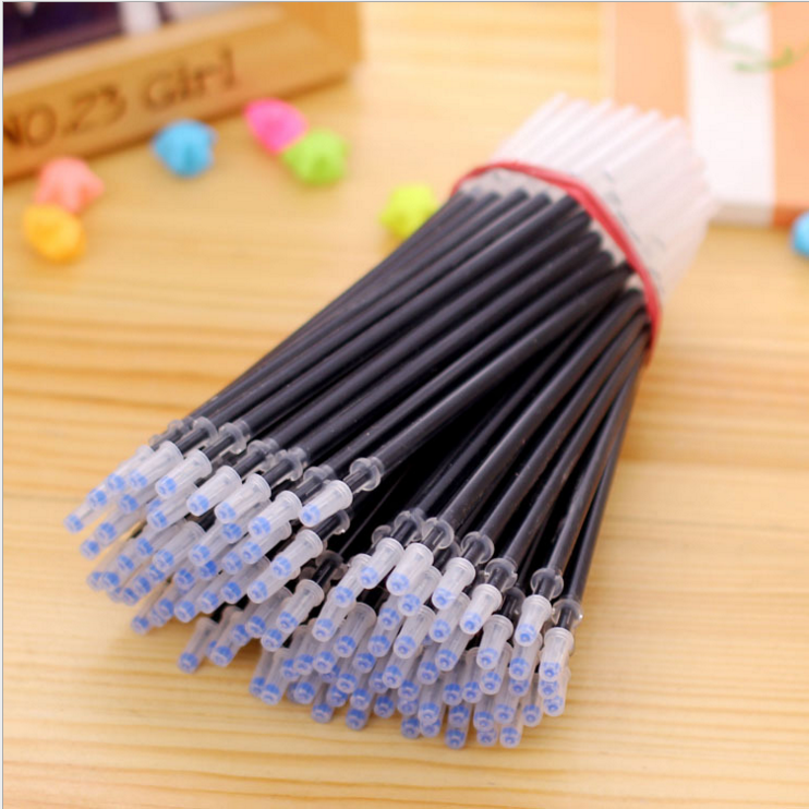 100 Black Refills60 Support assembly Korean version originality Stationery student children practical Cartoon lovely Roller ball pen 0.5 black sign Water pen