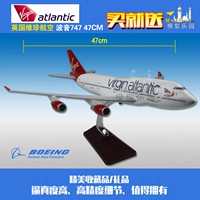 British Virgin Atlantic mô hình máy bay mô phỏng Boeing 747 tĩnh máy bay máy bay mô hình đồ trang trí 47 cm đồ chơi hành khách mô hình đồ chơi cao cấp