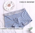 Thời trang nam kinh doanh thể thao sọc trẻ trung Boxer tóm tắt Cotton nhẹ và thoáng khí Mid-mid eo Quần short quần sịp con voi Giữa eo