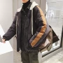 Cotton nam Hàn Quốc phiên bản của màu sắc trùm đầu bông phù hợp với vài mùa đông bf gió in bánh mì dịch vụ sinh viên dày xu hướng áo áo jacket nam
