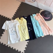 Mùa hè phụ nữ ngắn tay bông t- shirt bông hàng đầu đồ ngủ giản dị t- shirt có thể được đeo bên ngoài nhà dịch vụ
