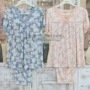 Li và Qian mới đích thực dịch vụ nhà mùa hè sợi tre nữ ngắn tay 7 quần quần đồ ngủ modal kích thước lớn phù hợp với pijama lụa dài tay