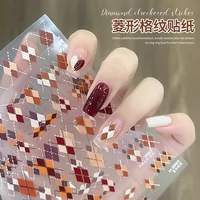 Патч для маникюра, демисезонная наклейка, японское карамельное украшение для ногтей, в стиле Шанель