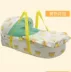 Nôi cung cấp du lịch sóng yến giỏ ngủ sơ sinh xe bé giỏ bé nôi giường có thể ngồi nằm xanh - Giường trẻ em / giường em bé / Ghế ăn Giường trẻ em / giường em bé / Ghế ăn