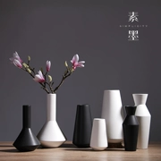 Phong cách Mỹ trang trí phòng khách đơn giản theo phong cách Nhật Bản trang trí nội thất sáng tạo gốm sứ màu đen và trắng - Vase / Bồn hoa & Kệ