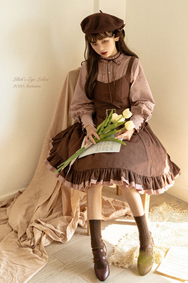 taobao agent Dress, demi-season trench coat, fitted, Lolita style