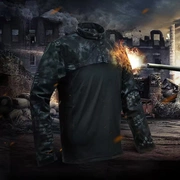 Q-cqb sương mù ưu tú quần áo dài tay ếch T-shirt Commando đen Python mẫu ngụy trang áo khoác nam quân đội - Những người đam mê quân sự hàng may mặc / sản phẩm quạt quân đội