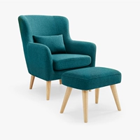 Синий, из хлопка и льна