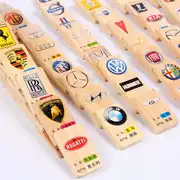 Trẻ em Dominoes Logo Logo Daquan 100 mảnh khối xây dựng giáo dục mầm non đồ chơi trí tuệ 3-5-6 tuổi - Khối xây dựng