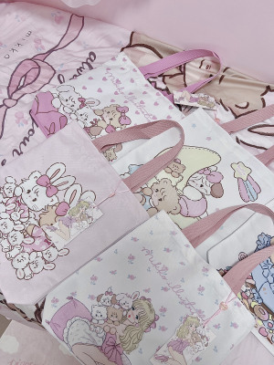 taobao agent Canmiyo Original Mikko joint canvas bag collection genuine cute little animal printing practical 2023