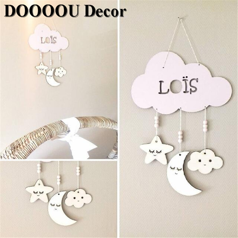 style eyelashes, moon, stars, and clouds hanging decorations for children's rooms_voghion.com