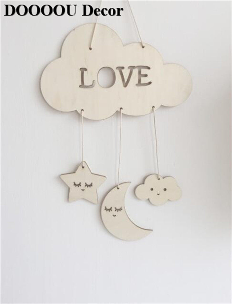 cílios estilo, lua, estrelas e nuvens decorações penduradas para quartos infantis_voghion.com