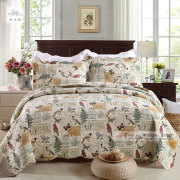 Nước Mỹ hoa và chim giường bao gồm quilting là ba mảnh mùa thu và mùa đông bông đôi khăn trải giường tờ điều hòa không khí là màu sắc của sợi