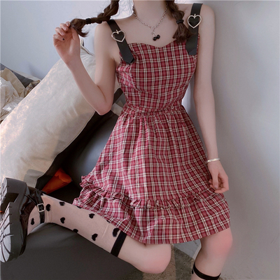 taobao agent Japanese cute fitted brace, dress, summer summer clothing, lifting effect, 2021 collection