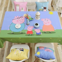 Trẻ em phim hoạt hình của bàn vải khăn trải bàn dễ thương màu hồng lợn peggy mẫu giáo vải khăn trải bàn khăn trải bàn khăn trải bàn vintage