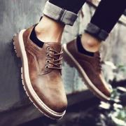 Giày mùa thu và mùa đông nam phiên bản Hàn Quốc của xu hướng giày thông thường thoáng khí mang giày đế thấp để giúp giày ủng nam Martin retro