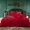 Đám cưới bốn mảnh cotton đỏ cao cấp thêu giường 60s cotton dài chủ yếu đám cưới châu Âu khăn trải giường chăn - Bộ đồ giường bốn mảnh