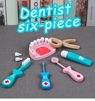 Детская игрушка, оральный защитный детский комплект, реалистичный деревянный набор инструментов, зубная паста, зубная щетка, 2 лет