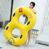 Экологичный двухцветный безопасный плавательный круг для двоих, обучающий спасательный жилет для влюбленных, увеличенная толщина, семейный стиль