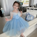 Летний наряд маленькой принцессы для девочек, платье, костюм, «Холодное сердце»