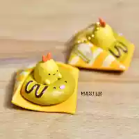 Игра с едой, мультяшный пончик, кукла, подвеска